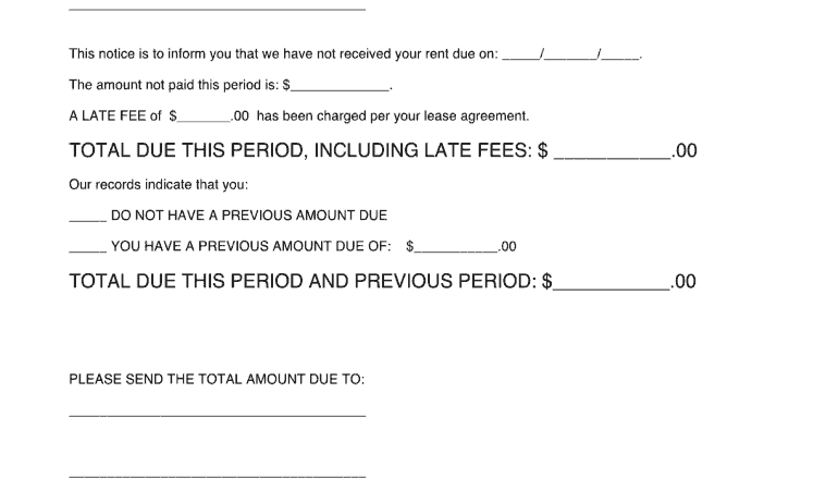 Rentlaw Late Rent Notice Form Fill Online Printable Fillable Blank PdfFiller