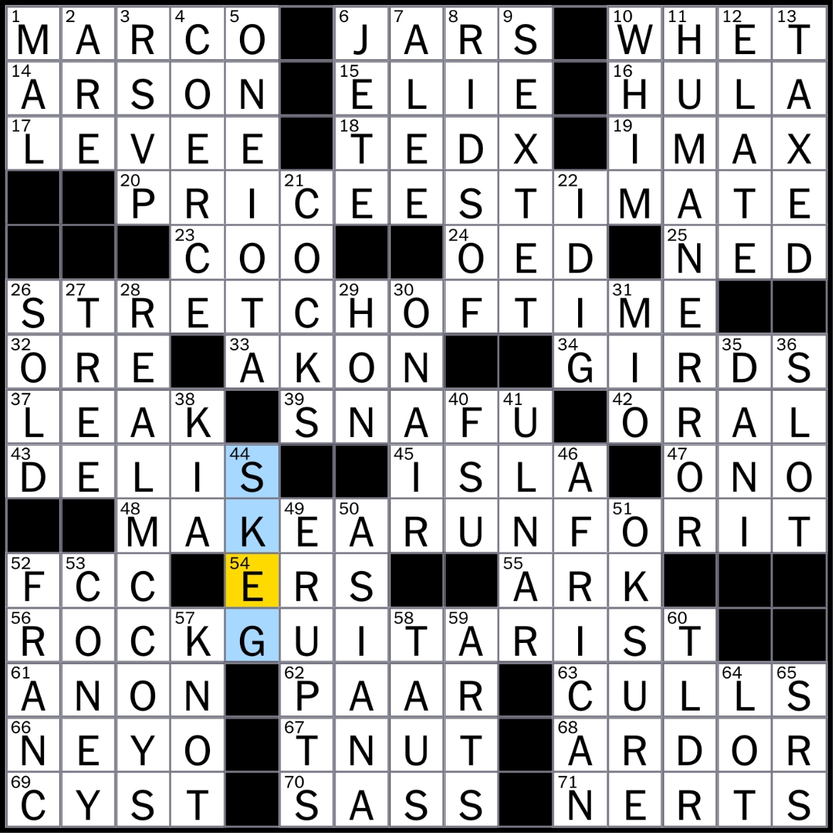 ardor crossword clue