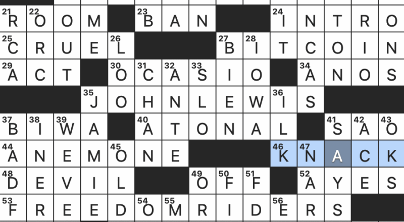 Rex Parker Does The NYT Crossword Puzzle Flower That Shares Its Name With A Sea Creature WED 2 3 21 Bookend Letters Of Google Maps Appropriately Japan s Largest Lake Located NE