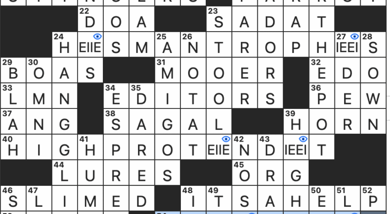 Rex Parker Does The NYT Crossword Puzzle Part Of Some Italian Church Names THU 1 18 24 Old fashioned News Source Cheery Refrains From The Seven Dwarfs Doomed To Fail For