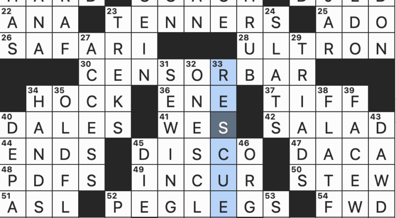 Rex Parker Does The NYT Crossword Puzzle Pirates Support Group WED 4 30 25 Stitchers Gathering Alternative To A Blur Or Pixelation Wonderland Interloper Ghani Former Afghan President
