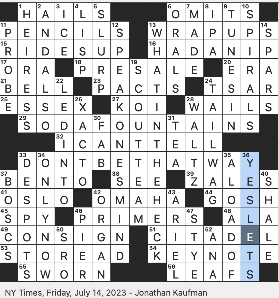 Rex Parker Does The NYT Crossword Puzzle Poet Hemphill Of The 1980s Black Gay Cultural Renaissance FRI 7 14 23 Benny Goodman Jazz Standard With The Opening Line April Skies Are In