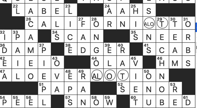 Rex Parker Does The NYT Crossword Puzzle So Many Layers Here Or A Hint To The Circled Squares THU 9 29 22 How Many Salsa Dancers Dance God knows where Casually Tweeter s