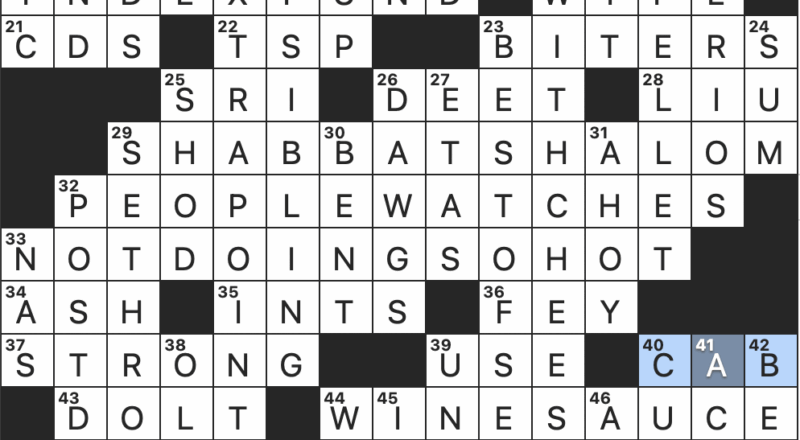 Rex Parker Does The NYT Crossword Puzzle Transition Effect Famously Used In Star Wars Films SAT 1 21 23 Alternative To Bread Crumbs In Some Gluten free Recipes Earring Magic 1990s Doll