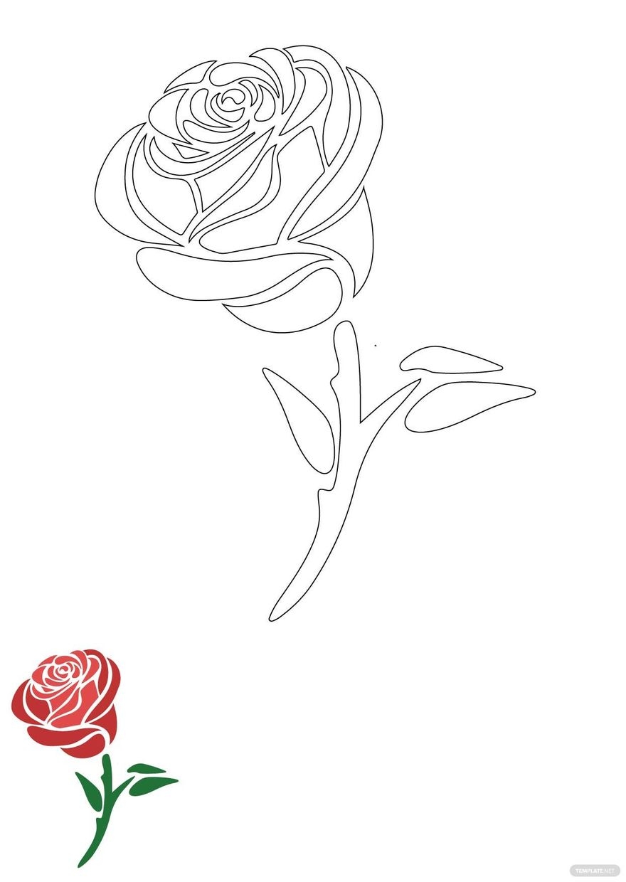 rose template printable