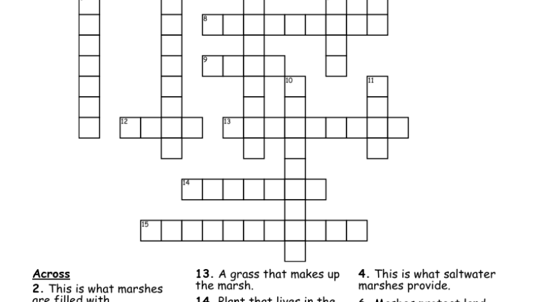 Saltwater Marsh Crossword WordMint