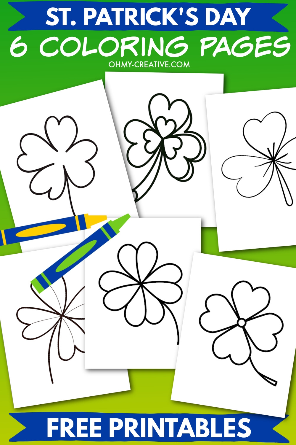 Shamrock Template Free Printables Oh My Creative