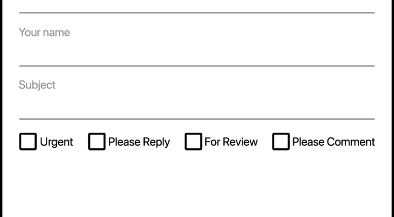 Simple Fax Cover Sheet PDF Template