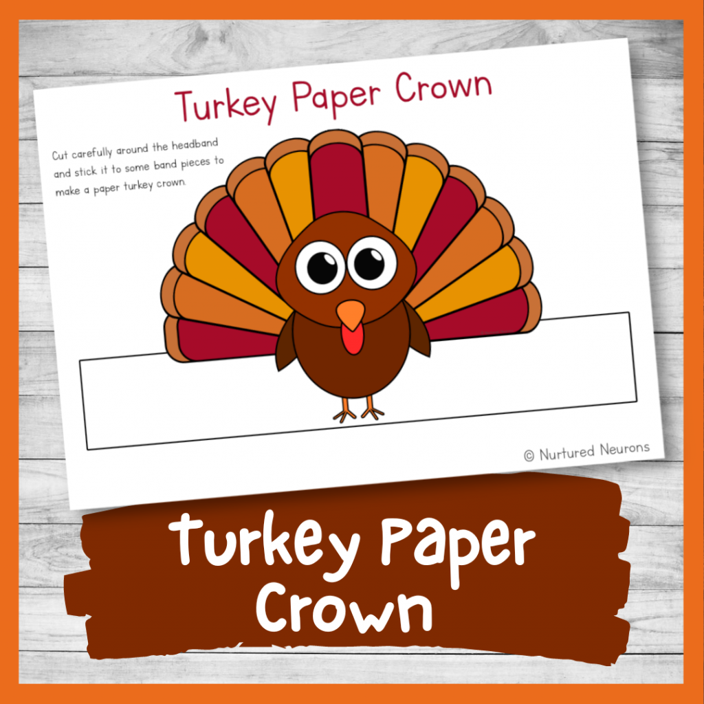 Simple Paper Turkey Crown Headband Craft Templates Nurtured Neurons