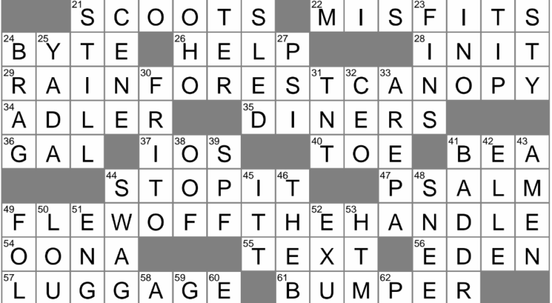 Skedaddles Crossword Clue Archives LAXCrossword