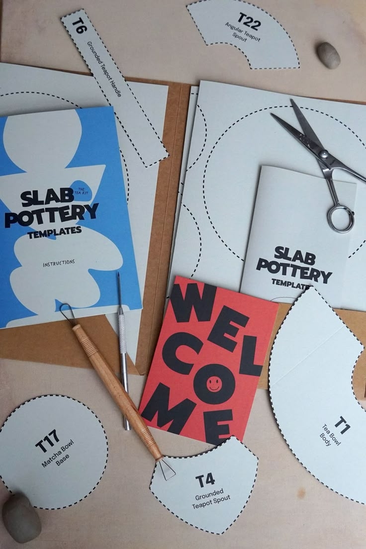 free printable slab pottery templates