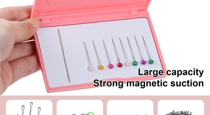 Small Needle Case Crossword Clue Magnetic Needle Storage Case Sewing Needle Holder Rectangle Magnetic Needle Keeper Cross Stitch Sewing Knitting Pin Holder Case Organizer Magnetic Needle Holder