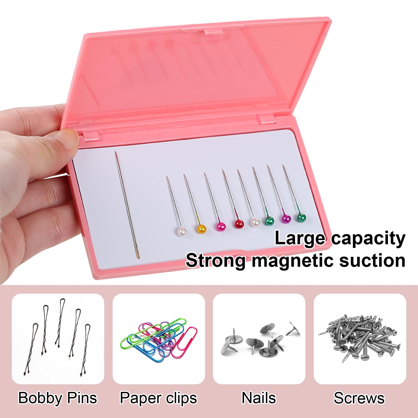 Small Needle Case Crossword Clue Magnetic Needle Storage Case Sewing Needle Holder Rectangle Magnetic Needle Keeper Cross Stitch Sewing Knitting Pin Holder Case Organizer Magnetic Needle Holder