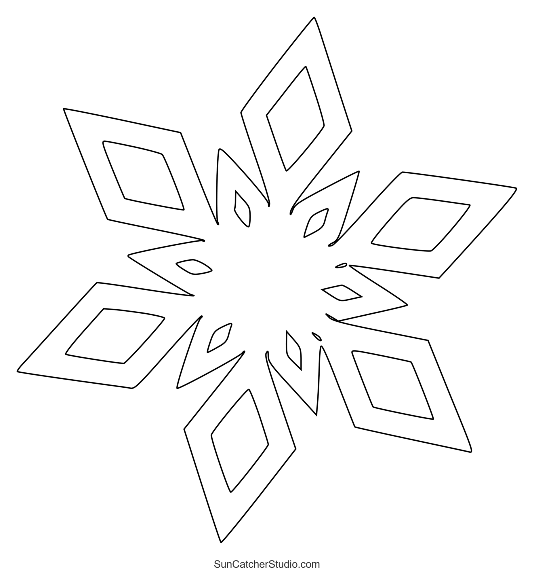 printable outline snowflake template printable outline snowflake template