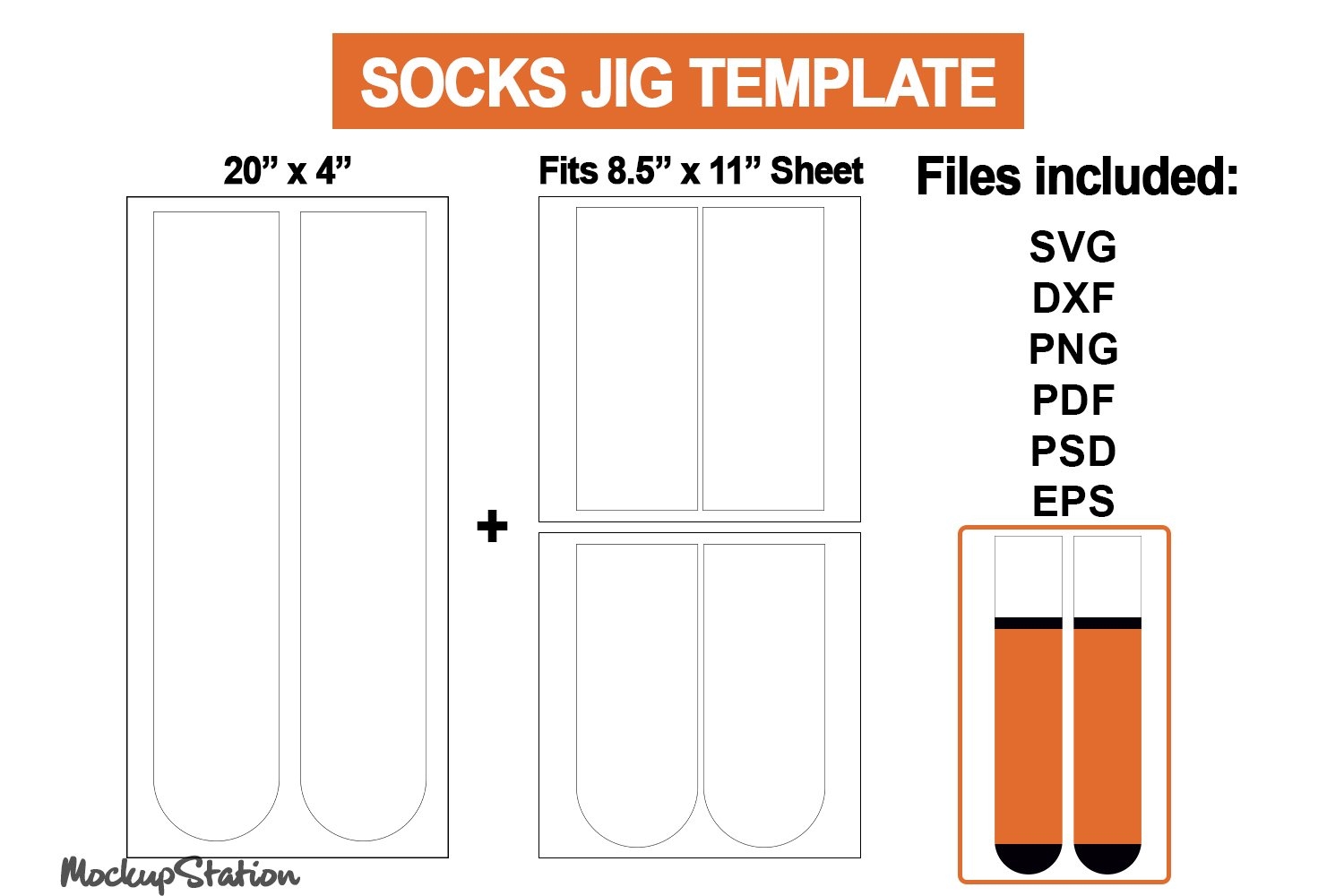 sock template printable