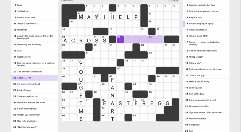 Solve Crossword And Crossword Mini Puzzles In News On Mac Apple Support