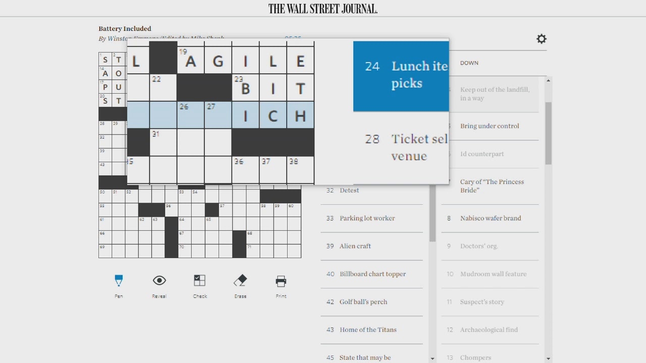 crossword puzzles wsj crossword puzzles wsj
