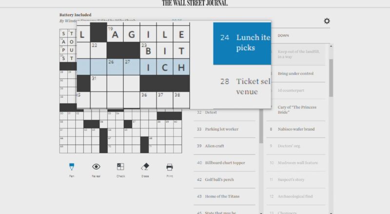 Solving The Wall Street Journal Crossword YouTube