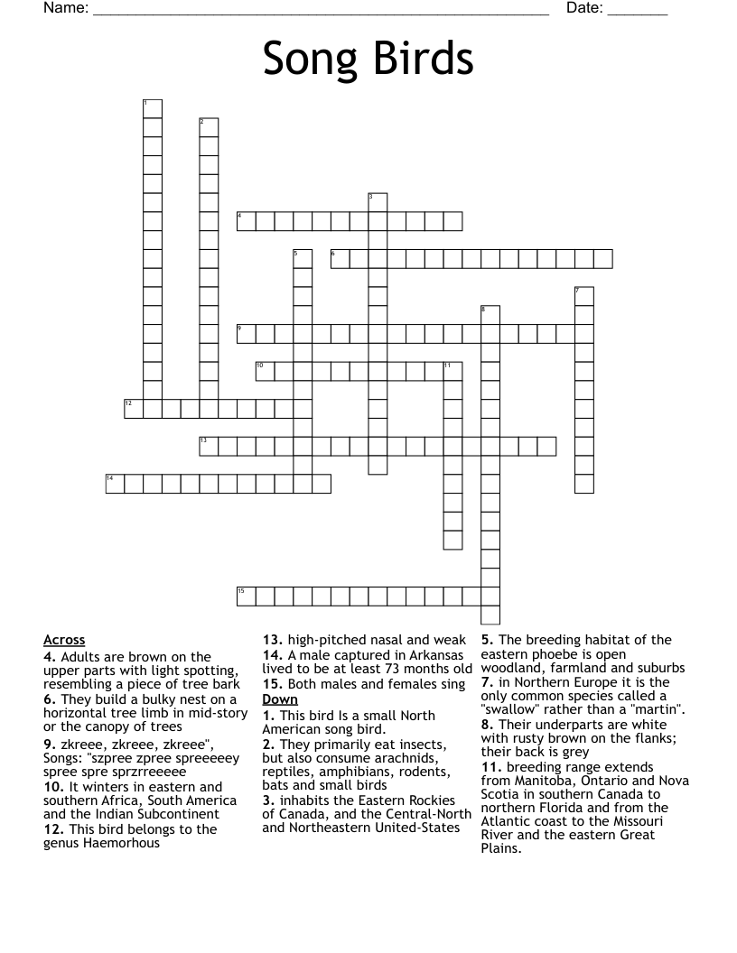 Songbird Crossword Clue 5 Letters Letters Songbird Crossword Clue 5 Letters Letters