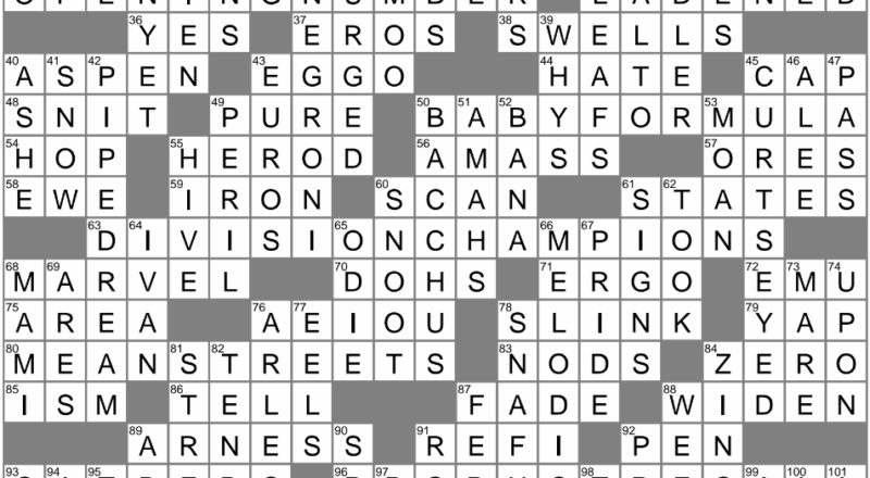Spanish Term Of Affection Crossword Clue Archives LAXCrossword