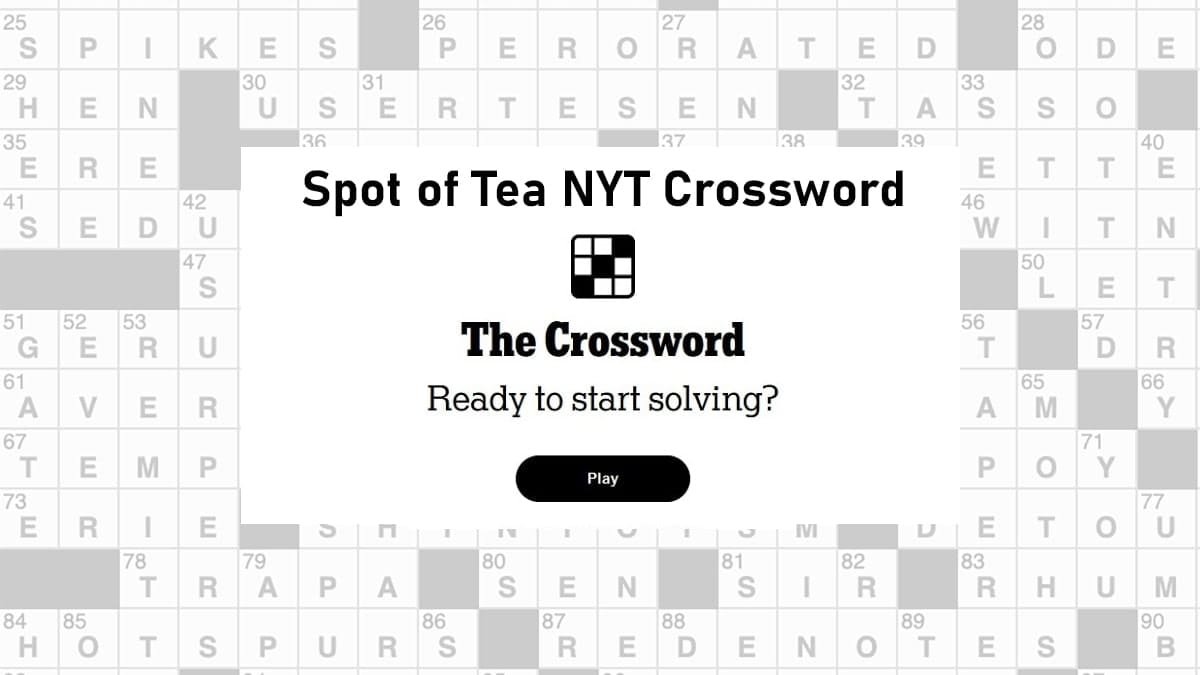 Spot Of Tea NYT Crossword Puzzles Guide To Solve With Clues