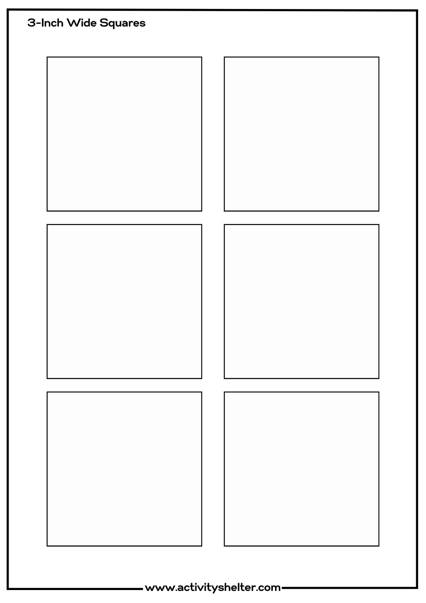 Square Template Printable Activity Shelter