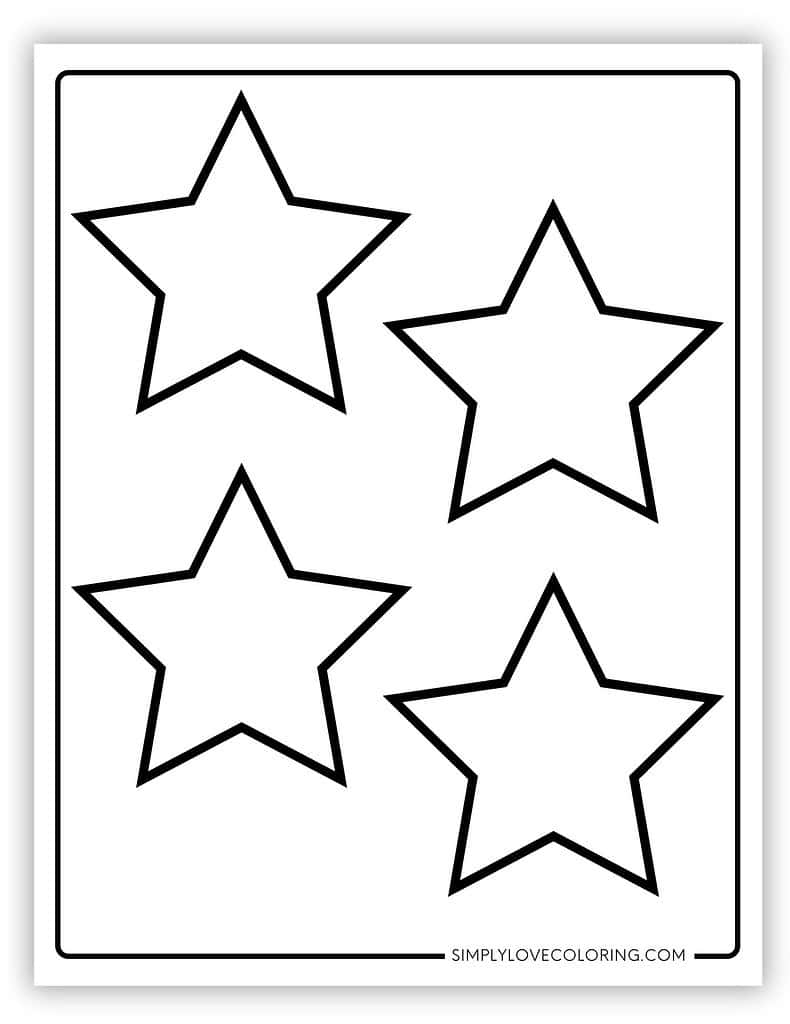 Star Templates Free PDF Printables Simply Love Coloring