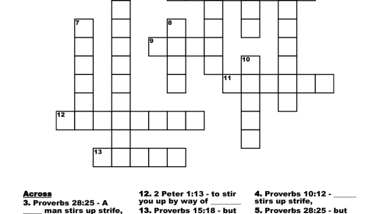 Stir Up One Another Crossword WordMint