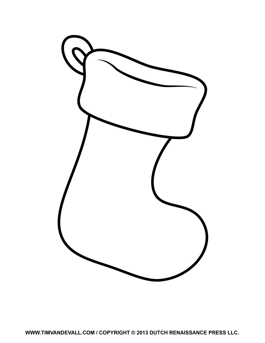 Stocking Cutout Template