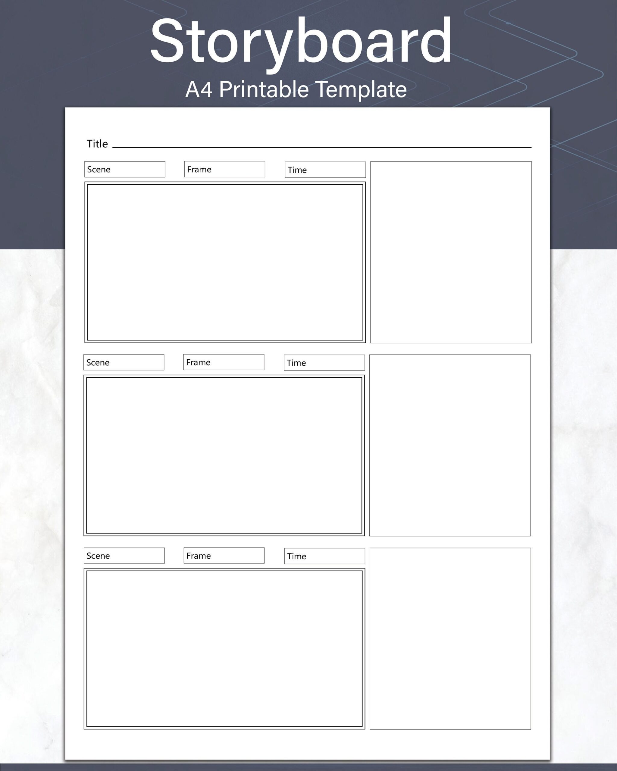printable storyboard template