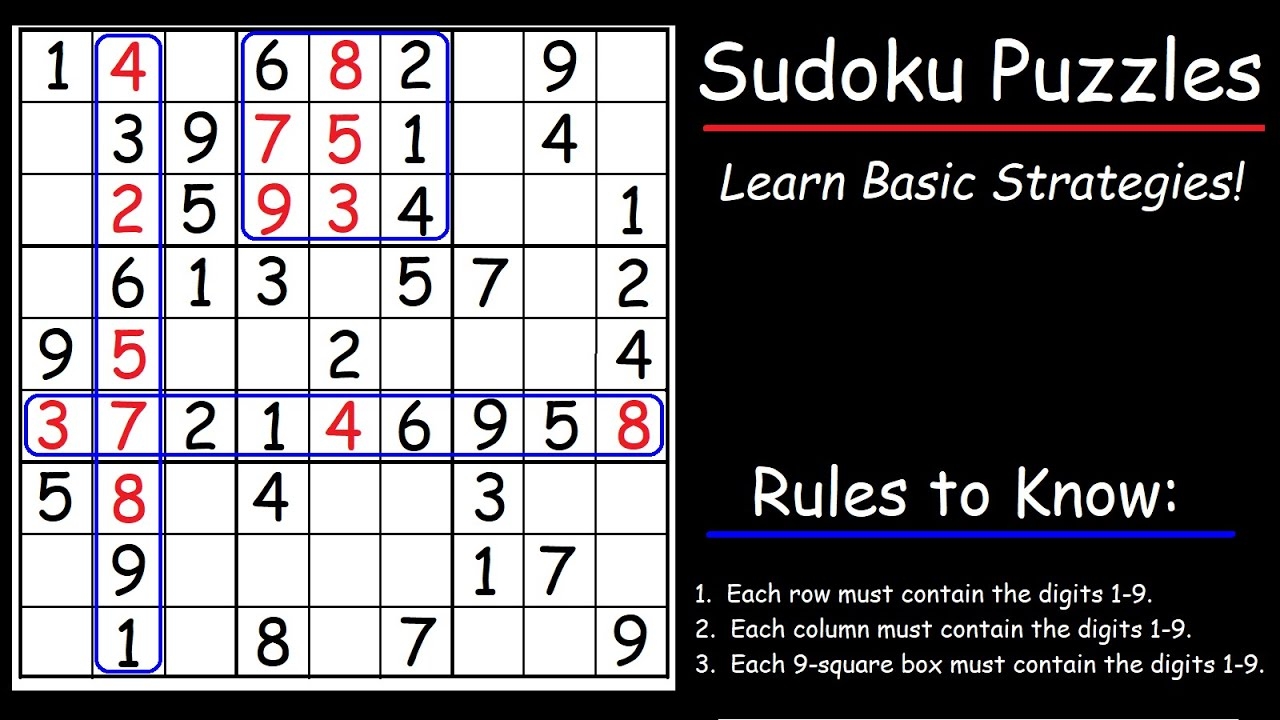 Sudoku Puzzles Basic Introduction YouTube Sudoku Puzzles Basic Introduction YouTube