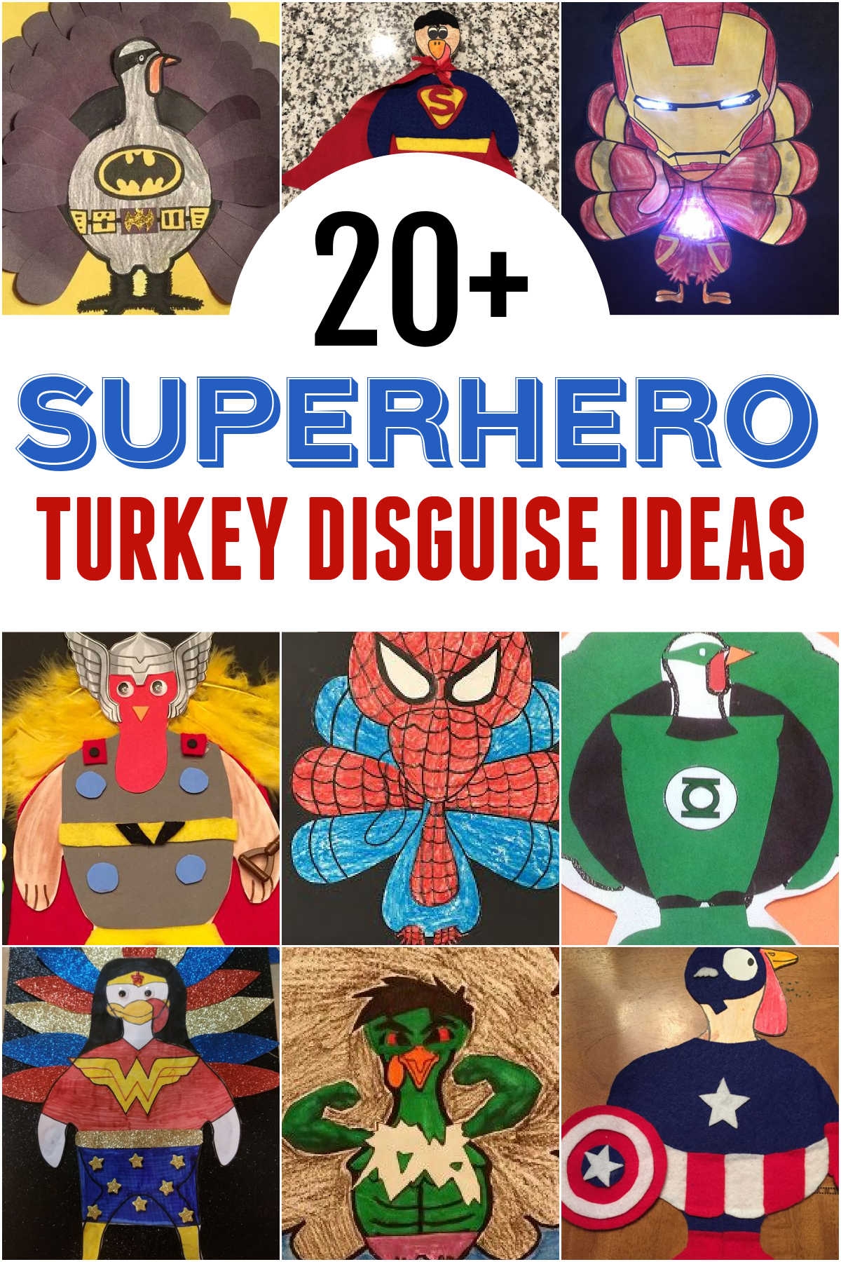 disguise template printable spiderman turkey disguise