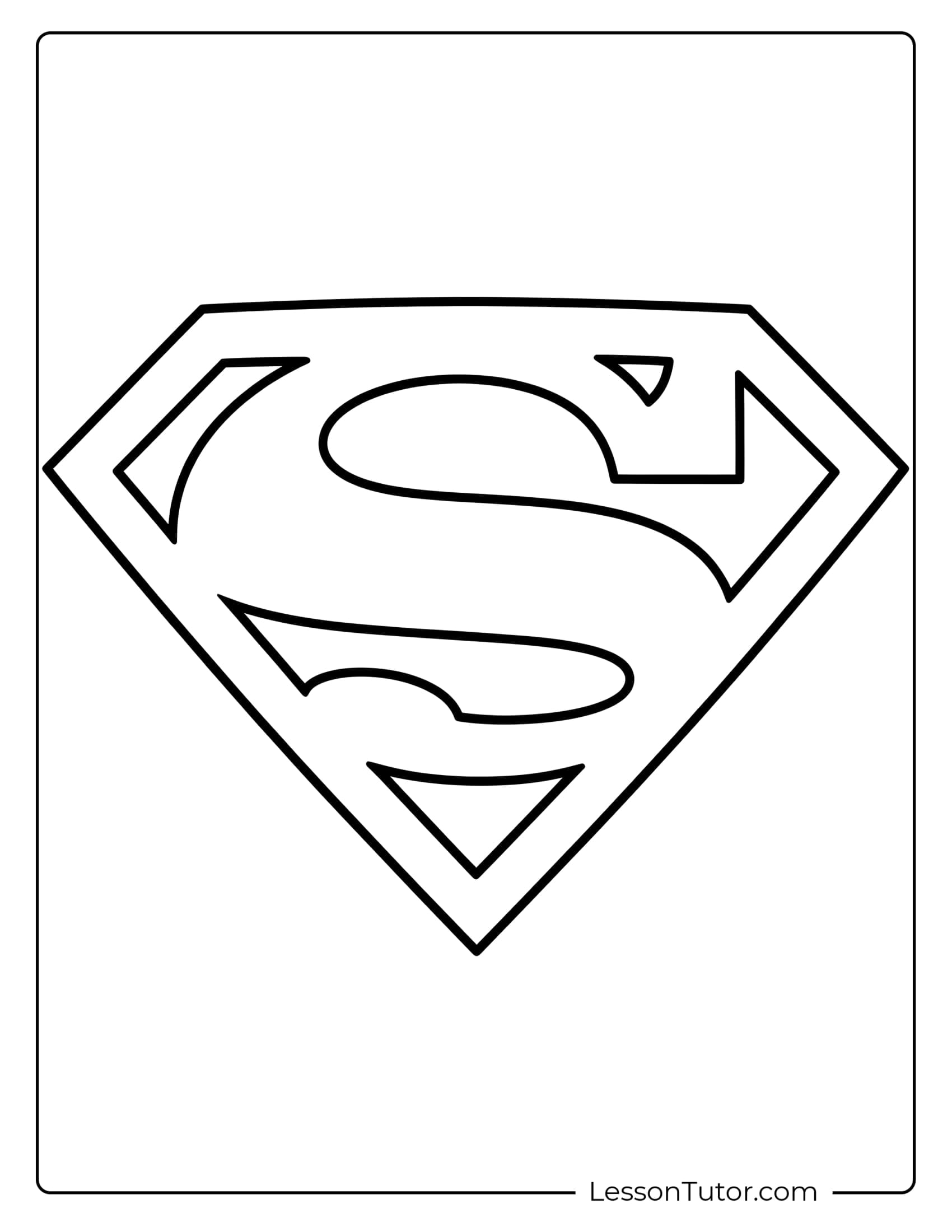 Superman Coloring Pages Lesson Tutor Superman Coloring Pages Lesson Tutor