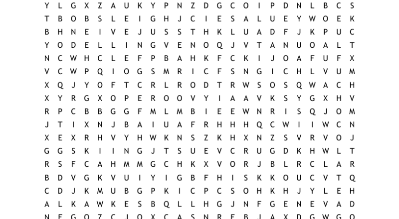 Switzerland Word Search WordMint