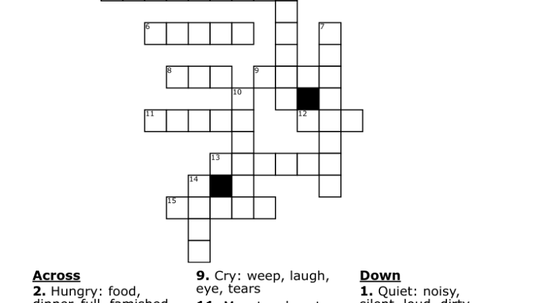 Synonyms Choose The Synonym And Complete The Puzzle Crossword WordMint