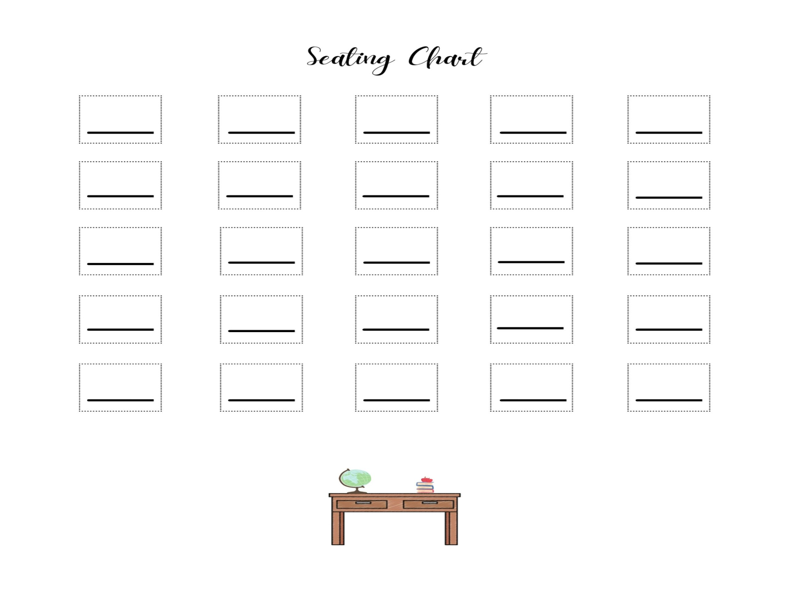 printable seating chart template