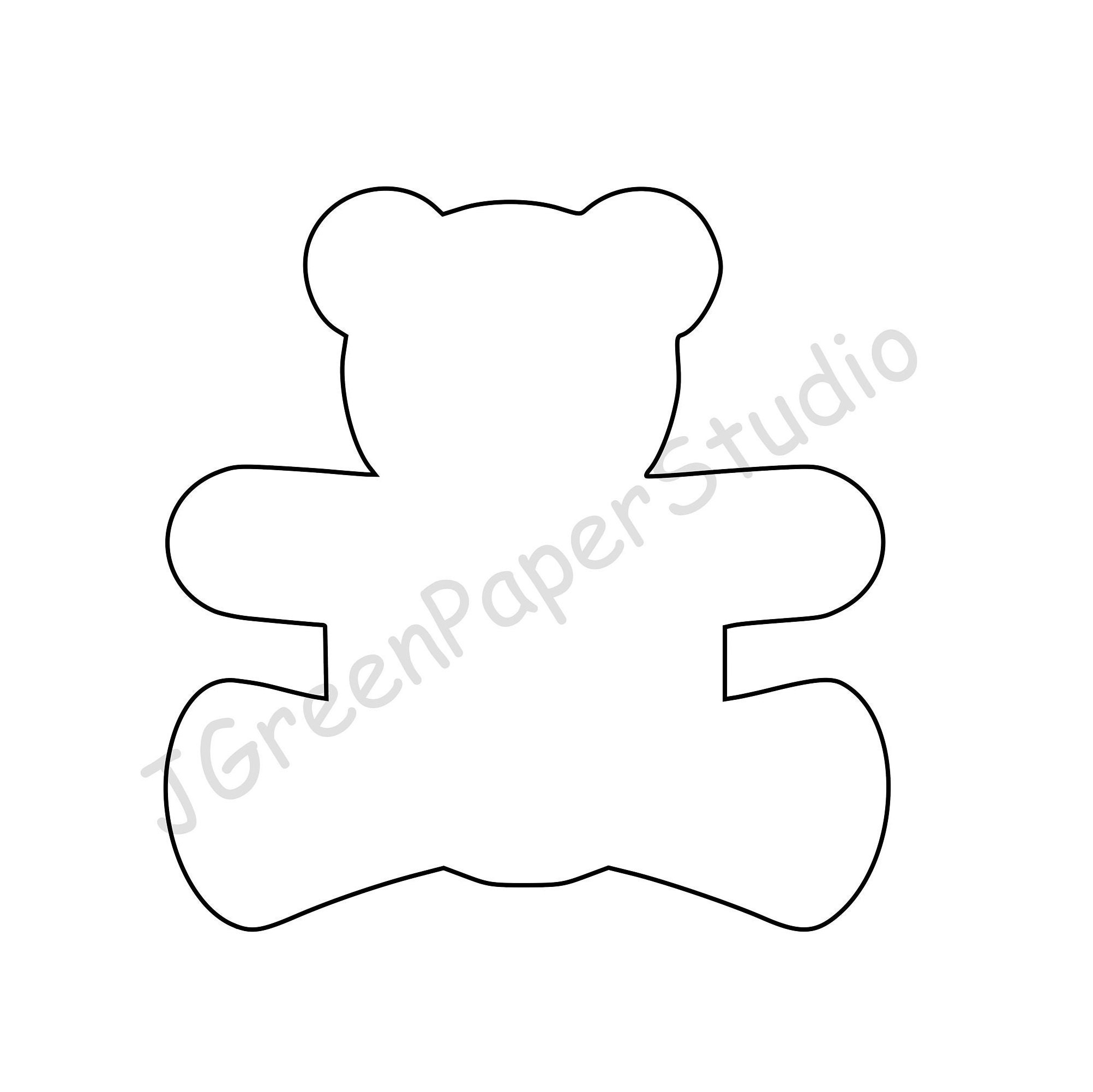 Teddy Bear Template Kids Coloring Page Stencil PDF Digital Download Etsy Sweden Teddy Bear Template Kids Coloring Page Stencil PDF Digital Download Etsy Sweden