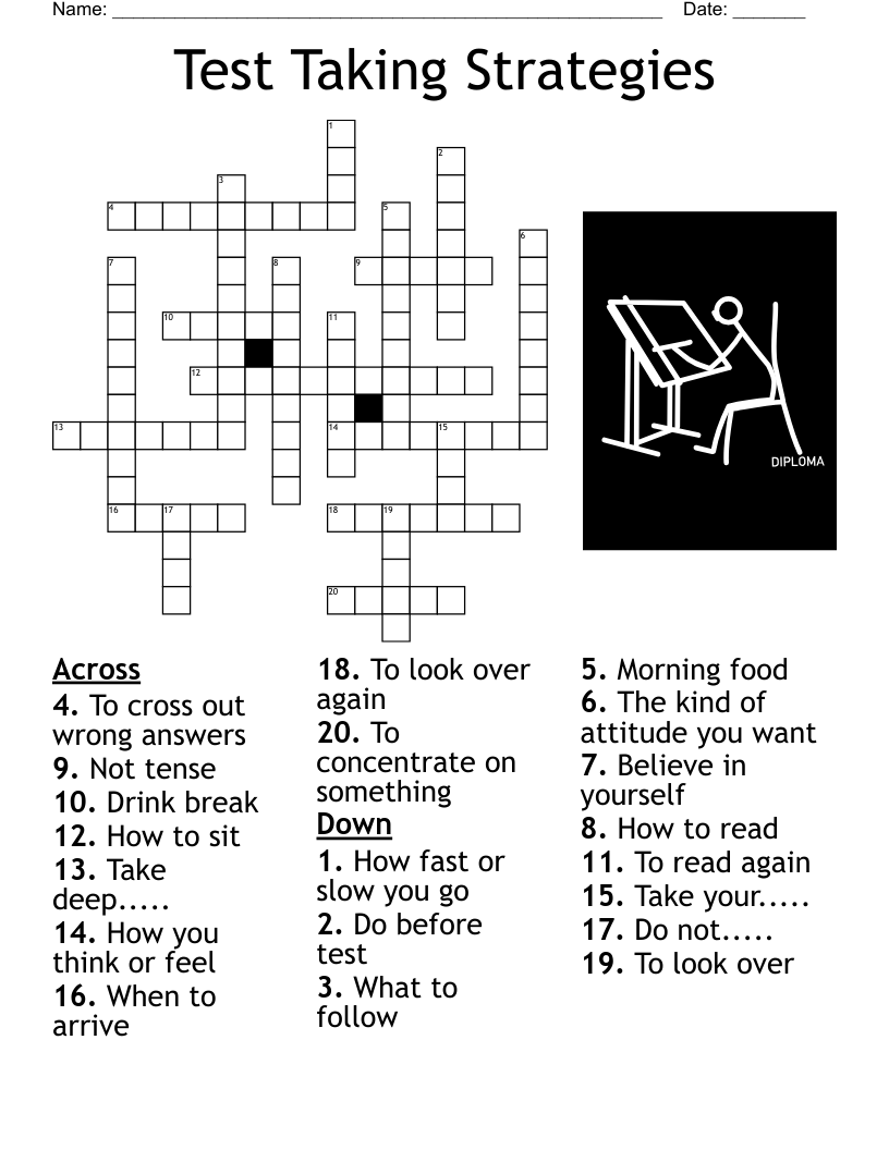Test Taking Strategies Crossword WordMint Test Taking Strategies Crossword WordMint