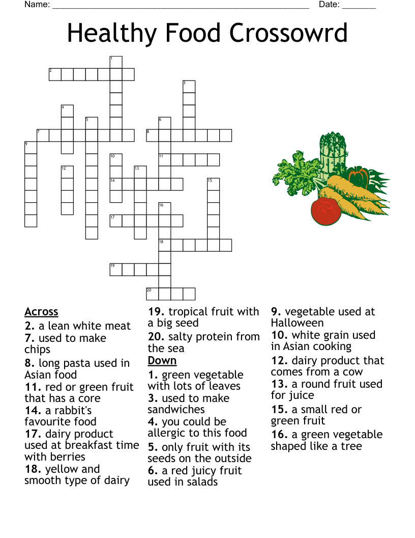 The Foodie Crossword WordMint The Foodie Crossword WordMint