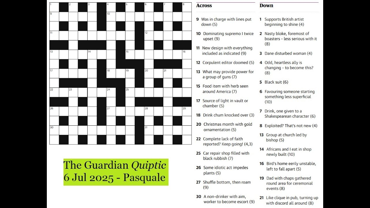 The Guardian Quiptic 1337 YouTube