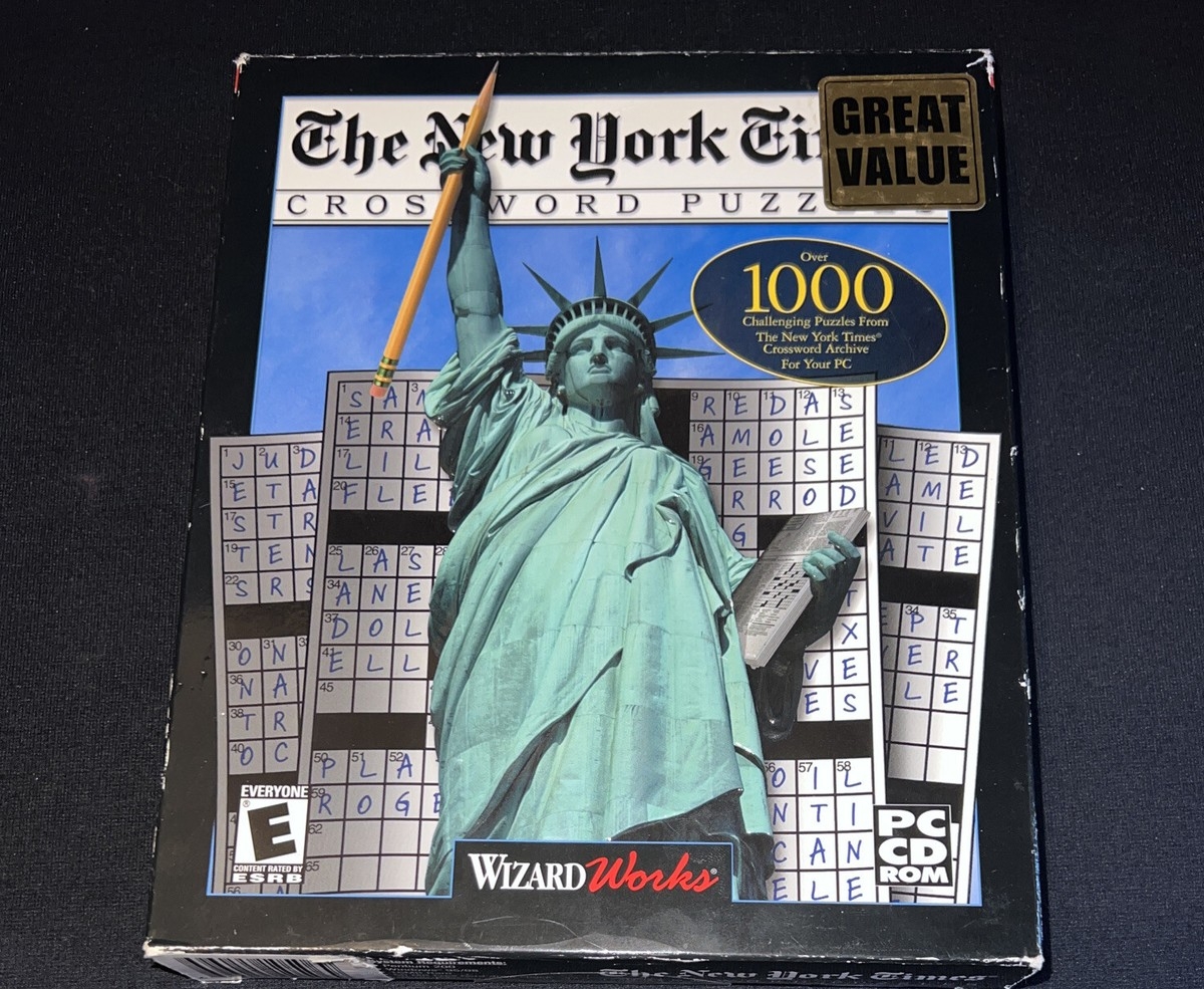 The New York Times Crossword Puzzles For CD ROM Windows 95 98 Vg Pc Big Box EBay