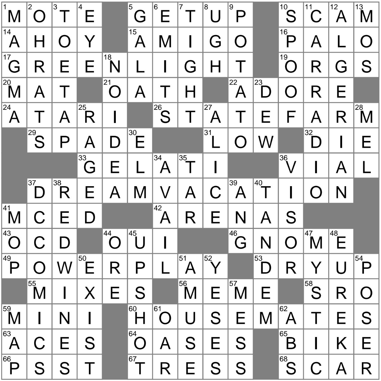 speck crossword clue