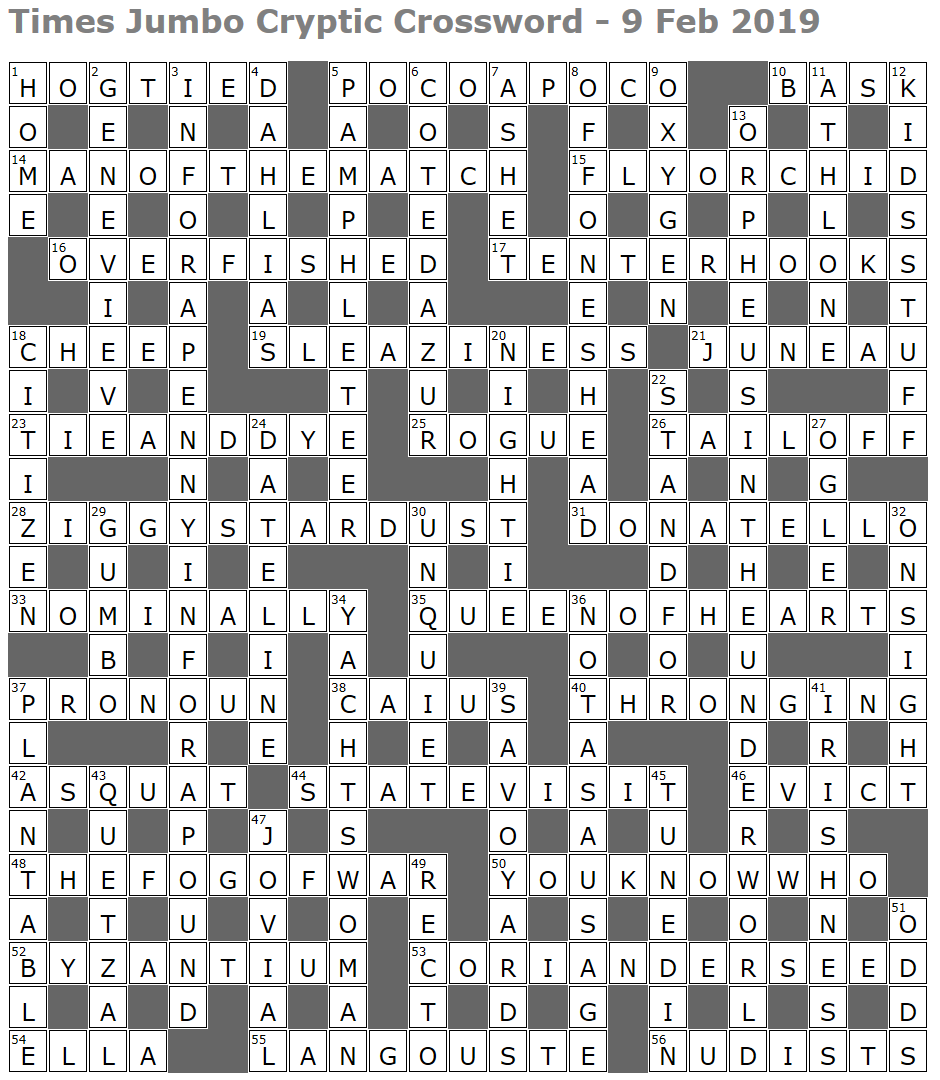Times Jumbo Cryptic Crossword 1366 Lucian Poll s Web Ramblings