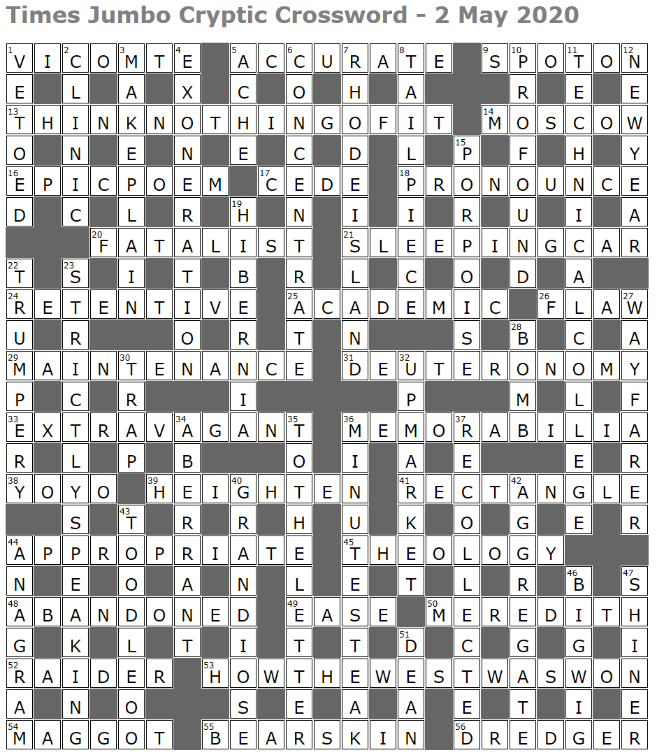 Times Jumbo Cryptic Crossword 1437 Lucian Poll s Web Ramblings