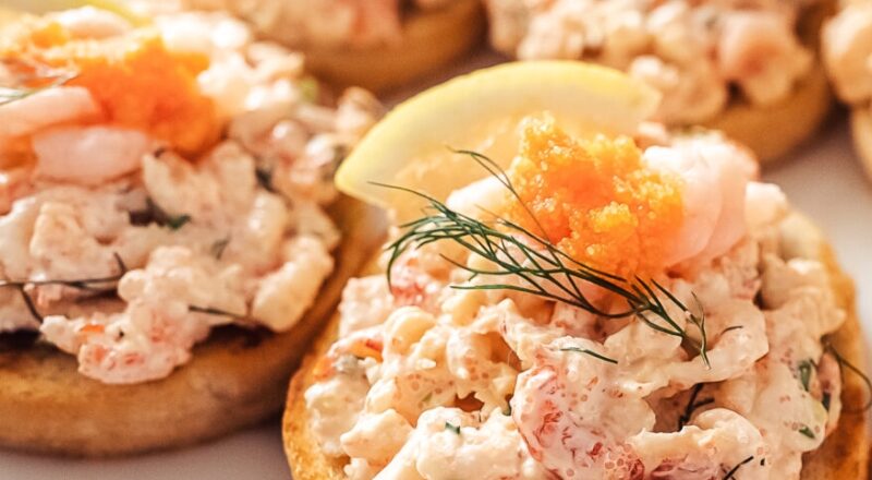 Toast Skagen Swedish Shrimp Salad Toast Scandinavian Cookbook
