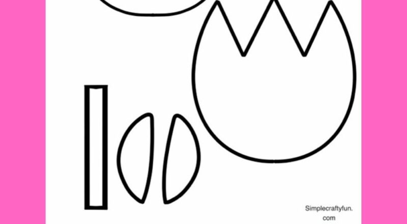 Tulip Craft Template For Kids Free Printable
