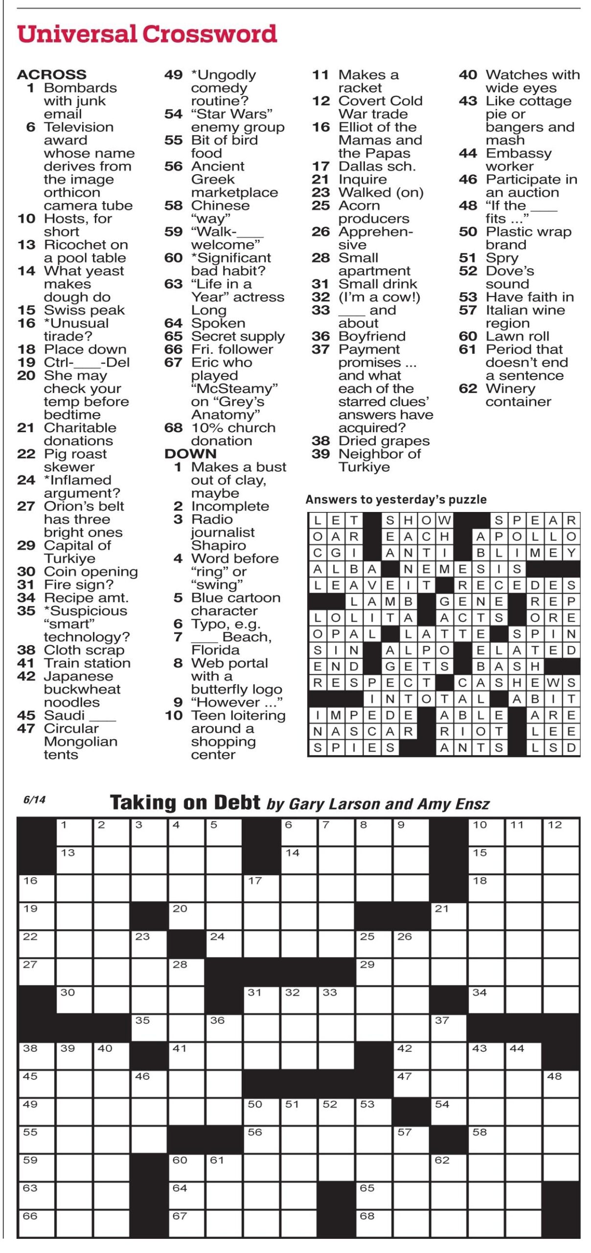 racket crossword clue