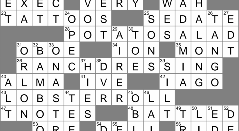 Utter Nonsense Crossword Clue Archives LAXCrossword