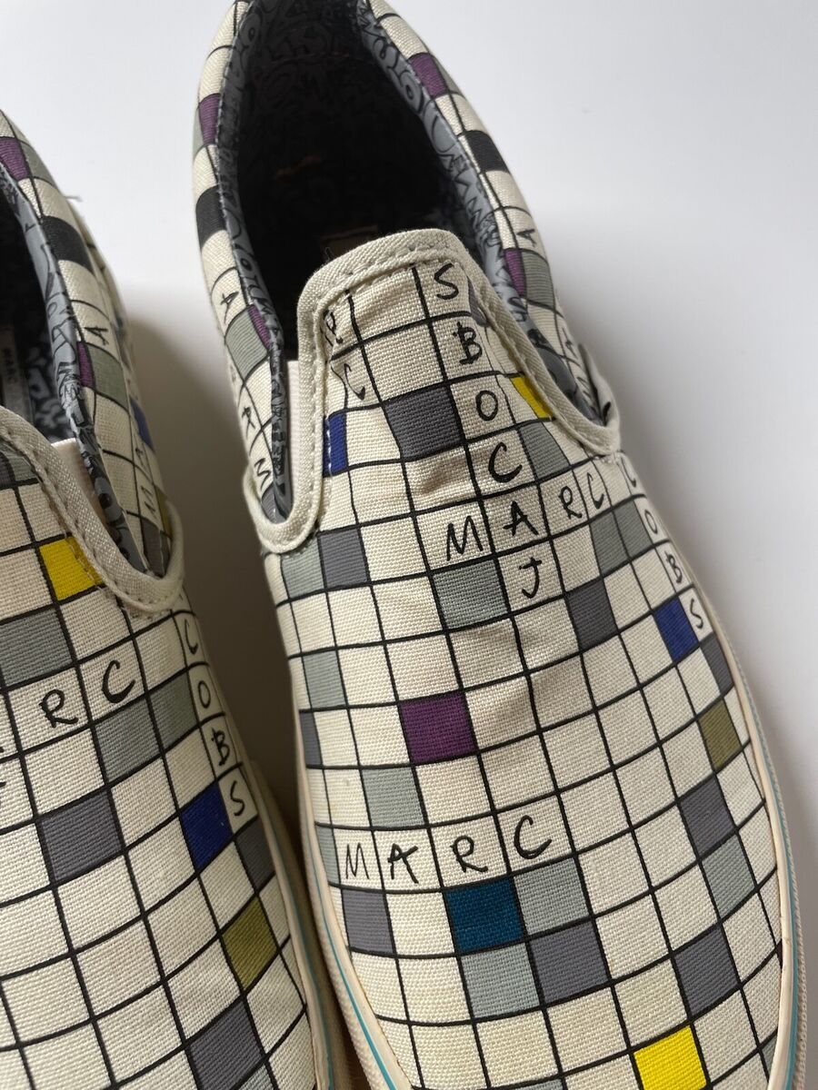 Vans Marc Jacobs Limited Edition Classic Slip On Lx Crossword Supreme Sz 10 BOX EBay