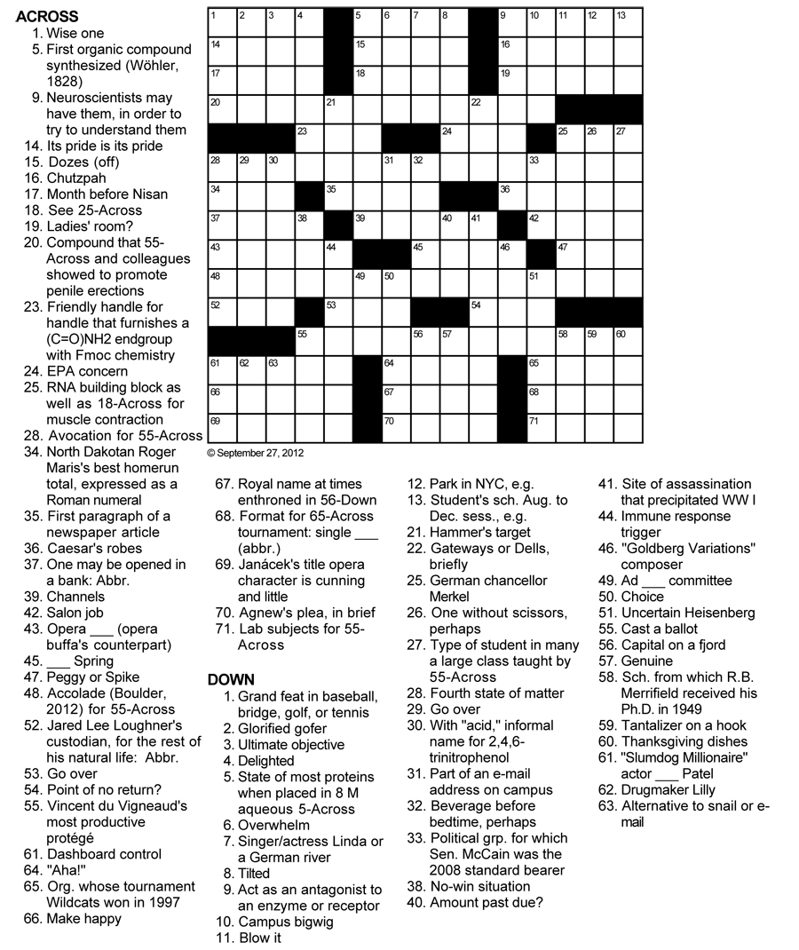 Very Justified Honor Crossword Puzzle Science Tribute Very Justified Honor Crossword Puzzle Science Tribute